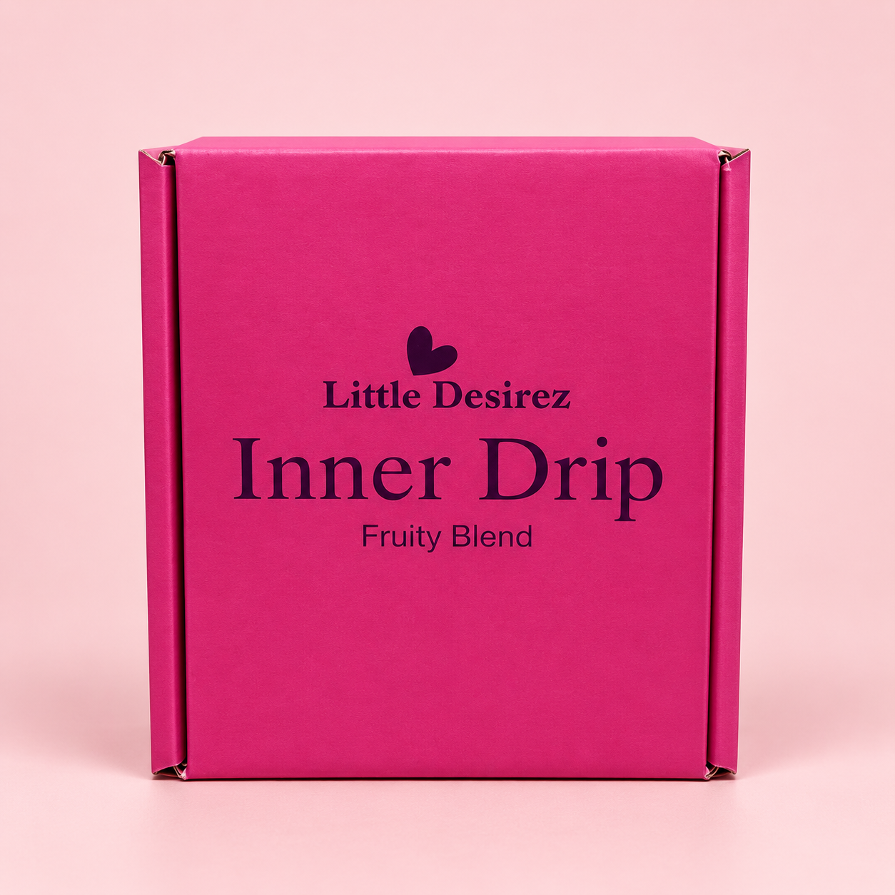 Closed pink Little Desirez Inner Drip Fruity Blend box