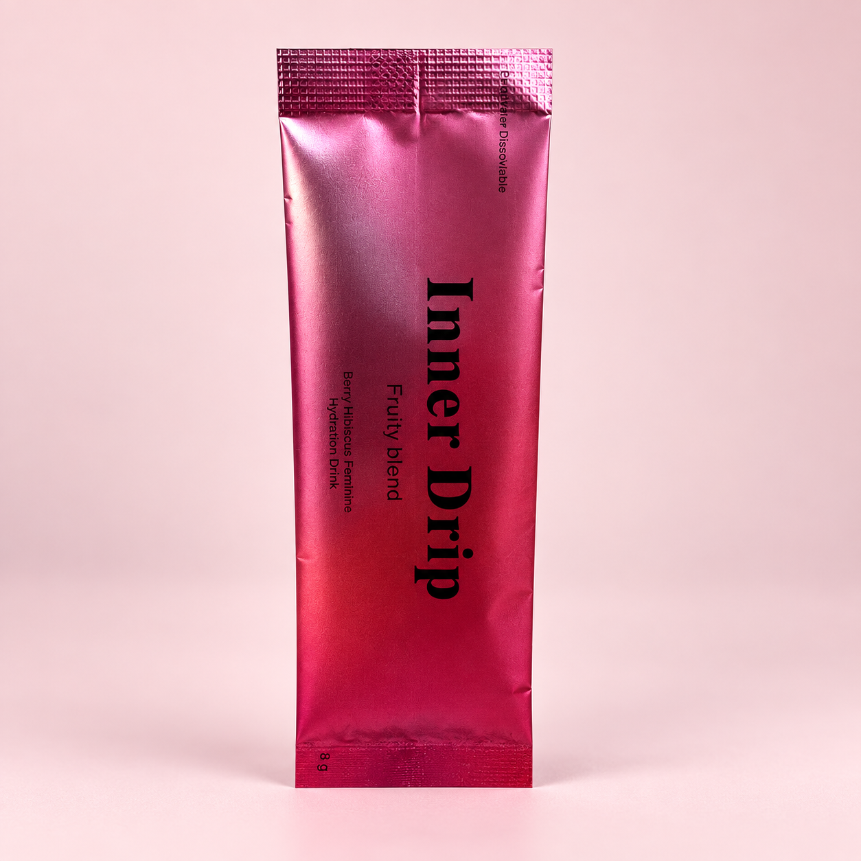 Individual pink Inner Drip Fruity Blend sachet