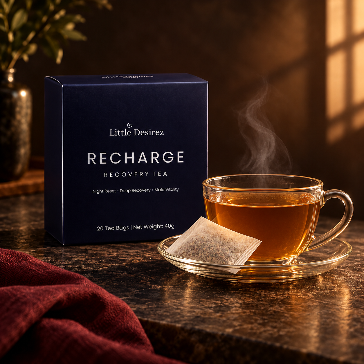Little Desirez Recharge Recovery Tea navy box, 20 tea bags, 40 g