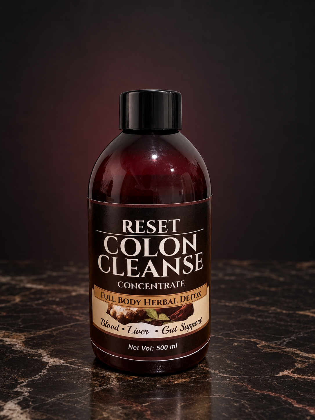 Reset Colon Cleanse 500 ml concentrate bottle